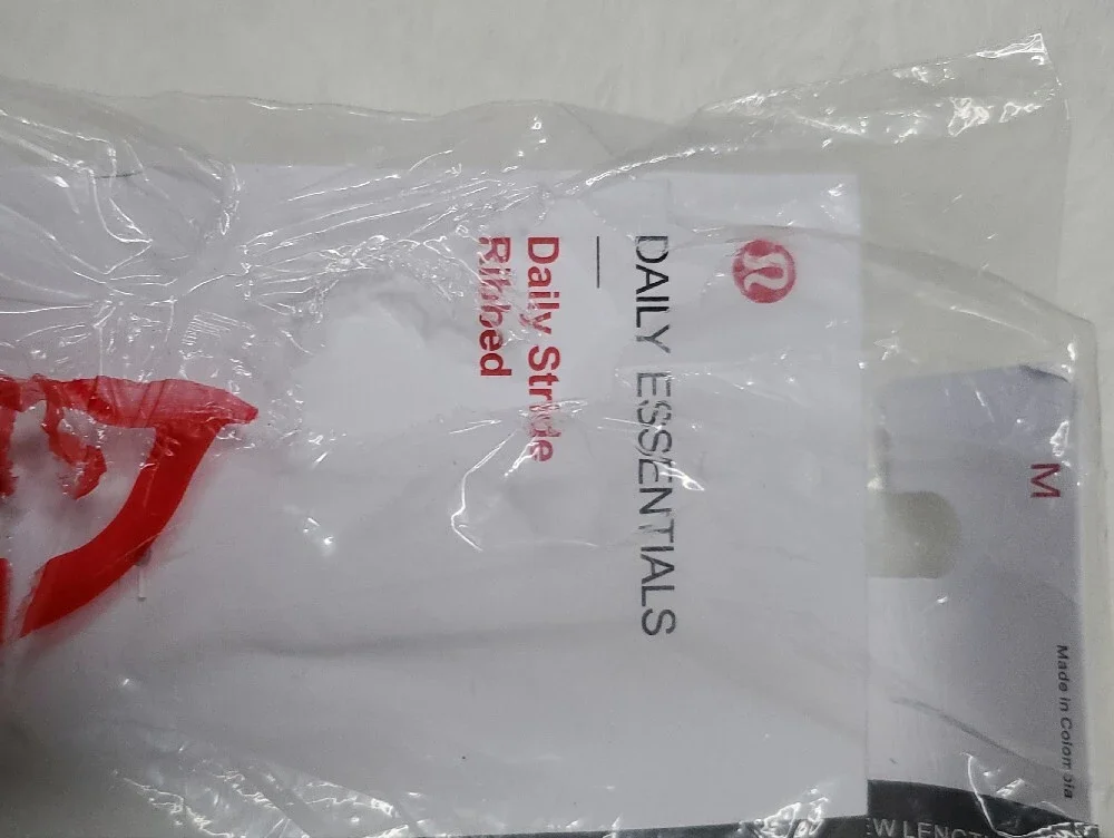 lululemon athletica White Crew Socks with Black Stripes